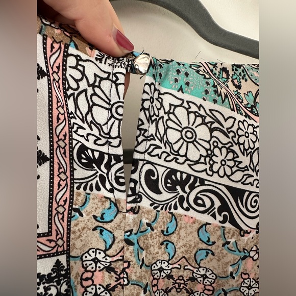 (B32)Cato | Boho Floral Patch Work Top - Picture 5 of 7